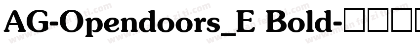 AG-Opendoors_E Bold字体转换